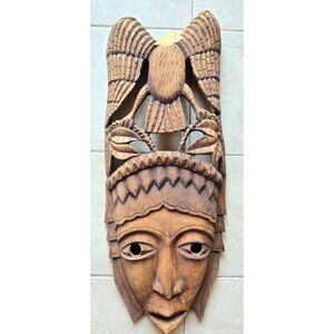 African Solid Wood Carved Art Wall Decoration Folk Art Tribal Mask